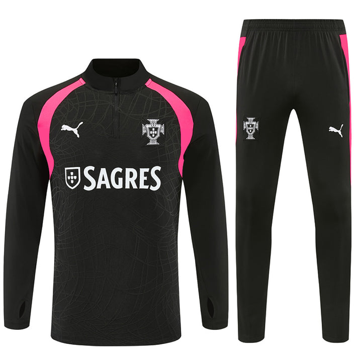 Portugal Elite Black Pink Training Tracksuit 2026