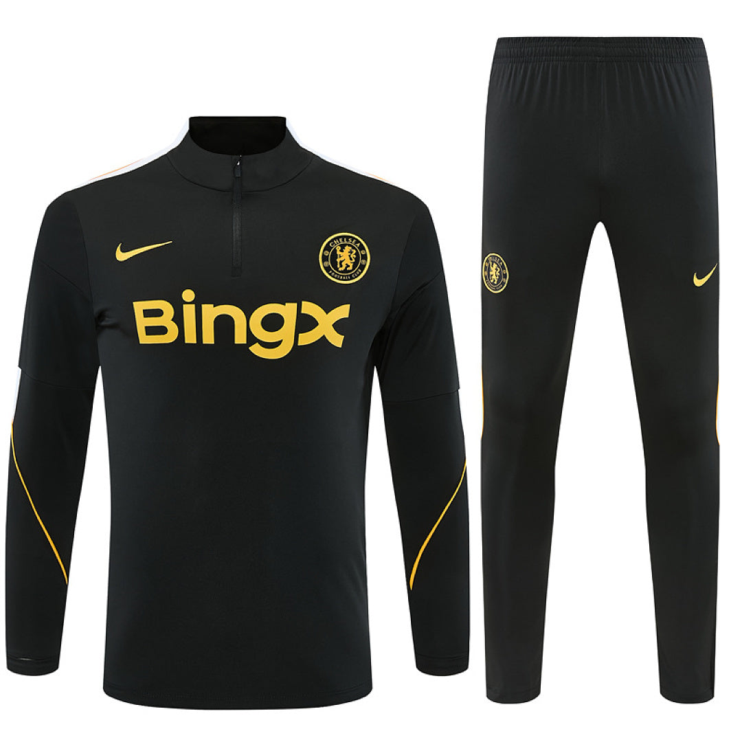 Chelsea Black Training Quarter-Zip Tracksuit 2026