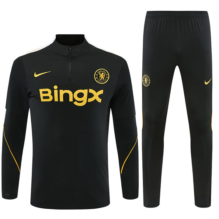 Chelsea Black Training Quarter-Zip Tracksuit 2026