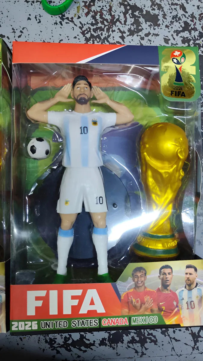FIFA 2026 Football Player Action Figure with World Cup Trophy – Collectible Toy