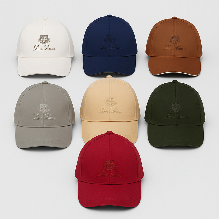 Luxury Embroidered Caps – 7 Colors
