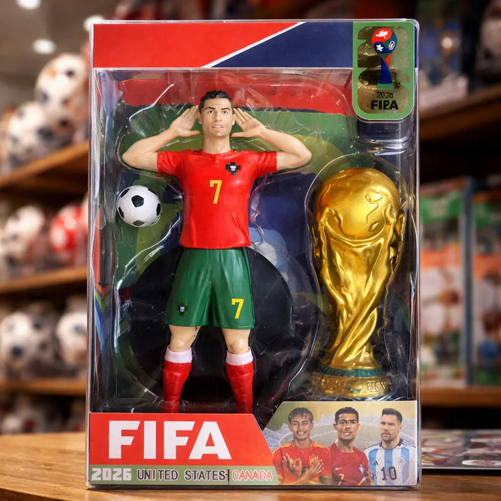 FIFA 2026 Football Player Action Figure with World Cup Trophy – Collectible Toy