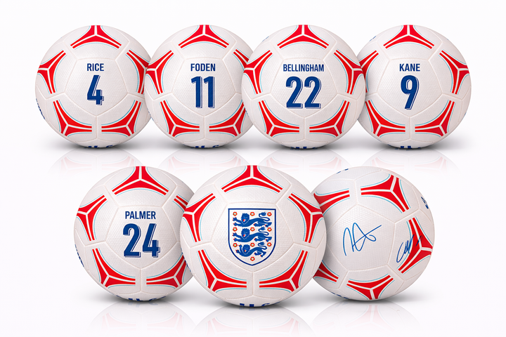 England Custom Player Signature Football – Multi-Design Soccer Ball (Names & Autographs Edition)