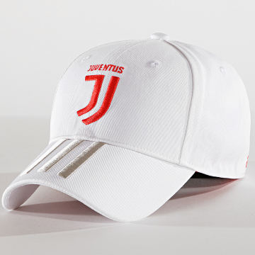 Juventus Cap | White  Baseball Hat with Neon Logo & Silver Stripes
