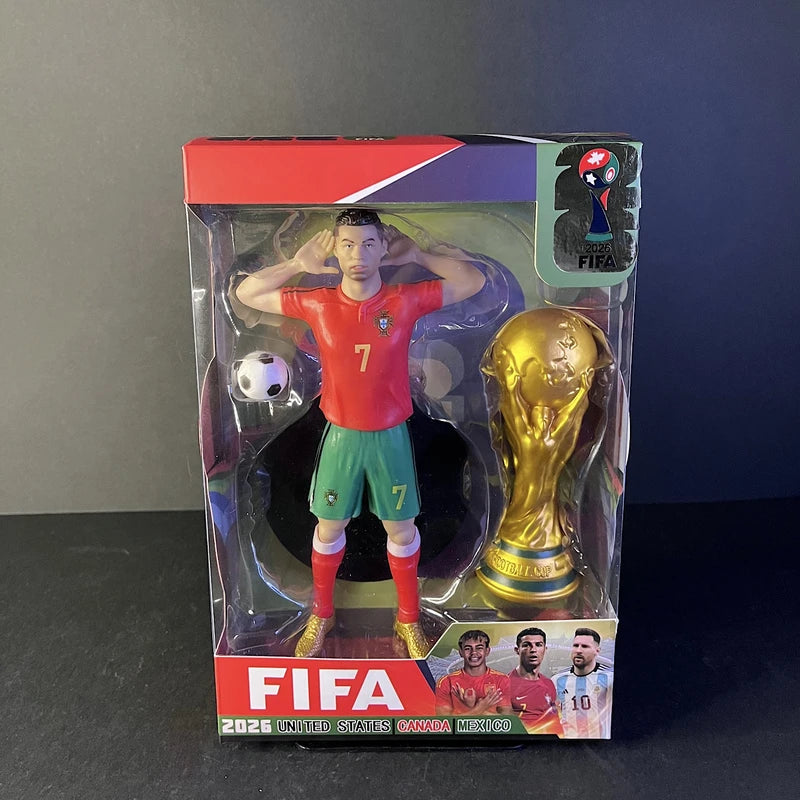 FIFA 2026 Football Player Action Figure with World Cup Trophy – Collectible Toy