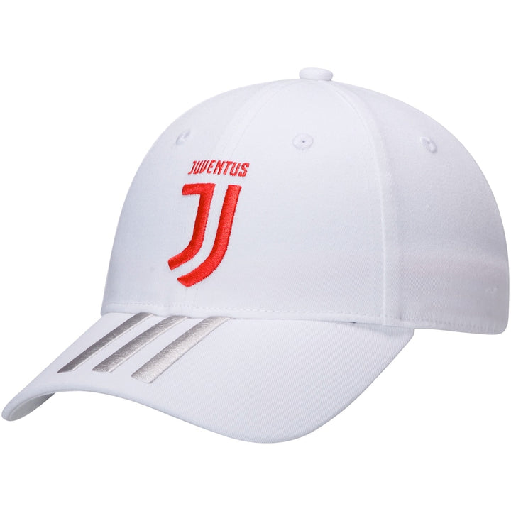 Juventus Cap | White  Baseball Hat with Neon Logo & Silver Stripes