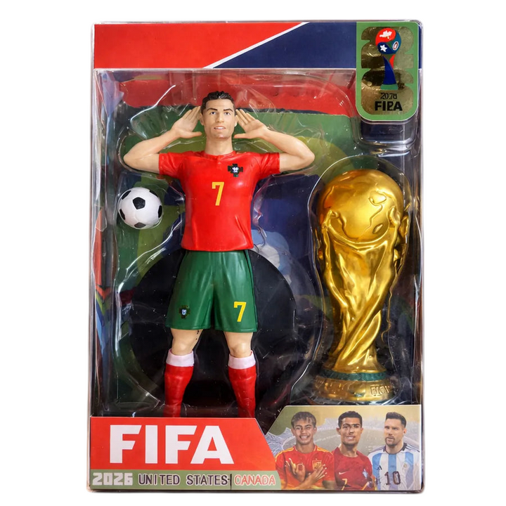 FIFA 2026 Football Player Action Figure with World Cup Trophy – Collectible Toy