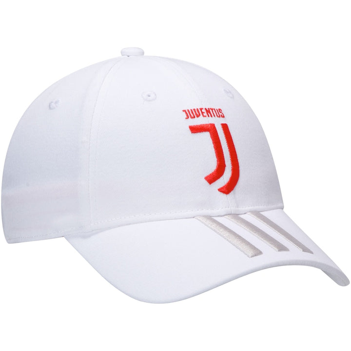 Juventus Cap | White  Baseball Hat with Neon Logo & Silver Stripes