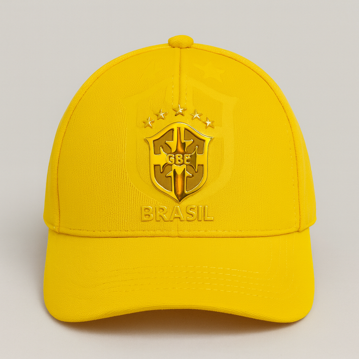Brazil National Team Cap | Official-Style Yellow CBF Crest