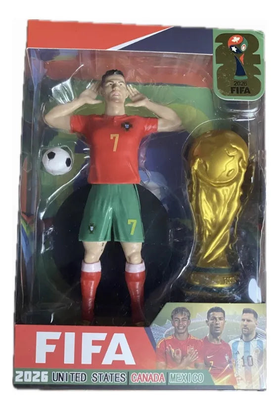 FIFA 2026 Football Player Action Figure with World Cup Trophy – Collectible Toy