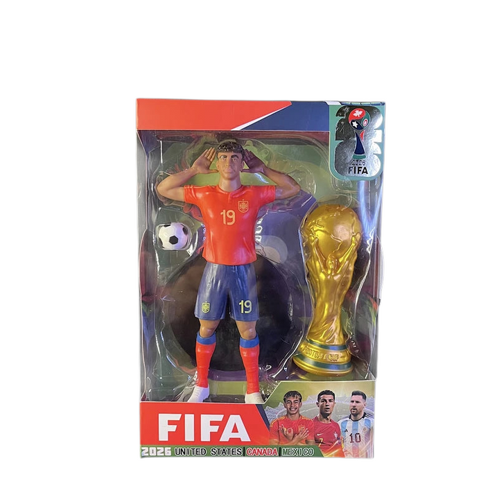 FIFA 2026 Football Player Action Figure with World Cup Trophy – Collectible Toy