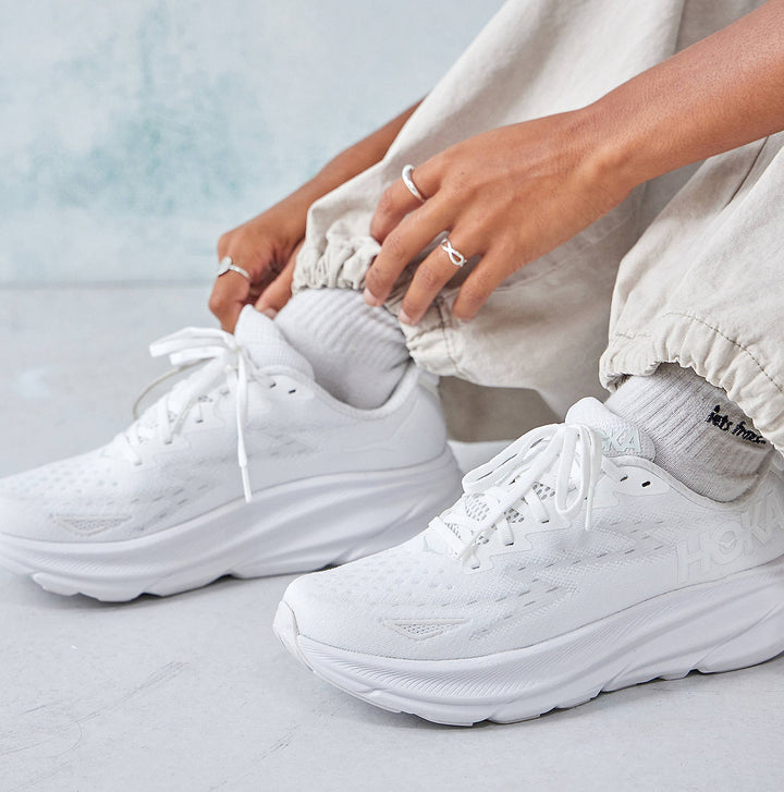 HOKA Clifton 8 White Trainers