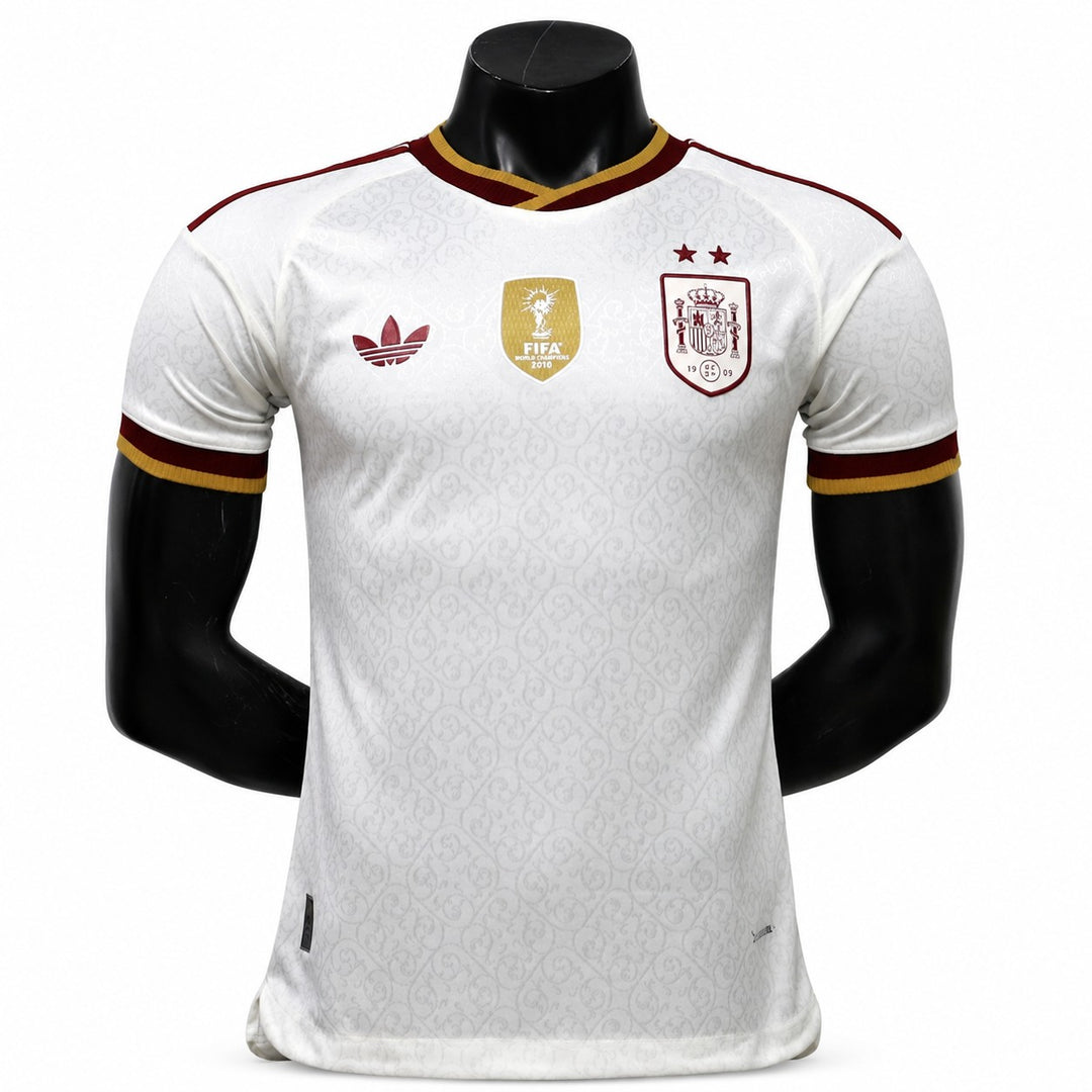 Spain Away Champions 2 Stars Player Version Jersey 2026 front