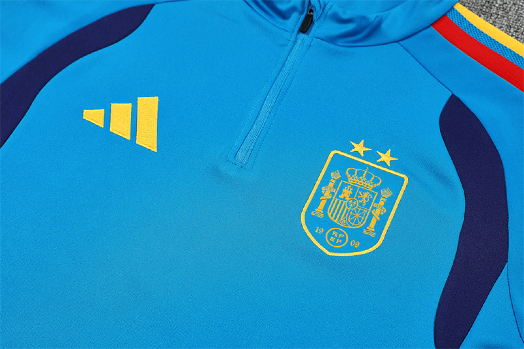 Spain Blue Training Tracksuit 2027 - embroidered Spain crest