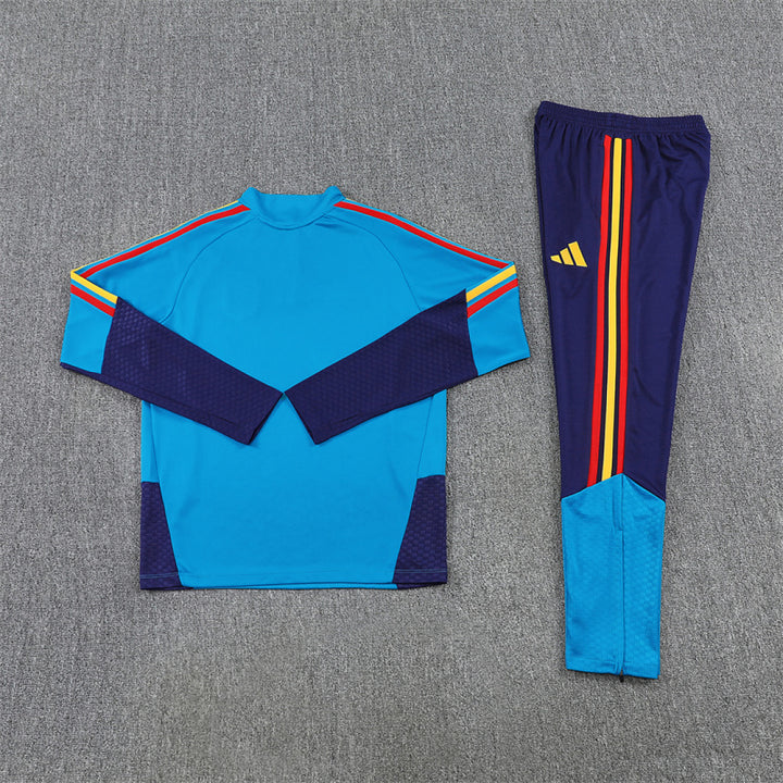 Spain Blue Training Tracksuit 2027 - back flat lay