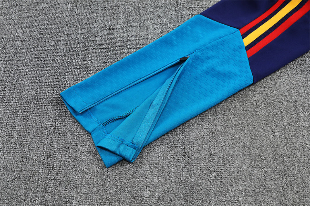 Spain Blue Training Tracksuit 2027 - ankle zip detail