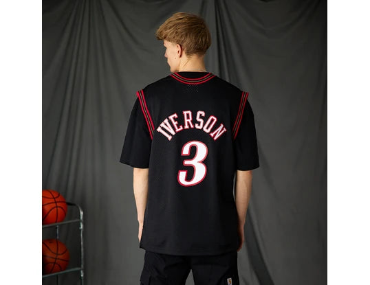 Mitchell and Ness NBA Philadelphia 76ers 2000-2001 Allen Iverson Swingman Jersey Black