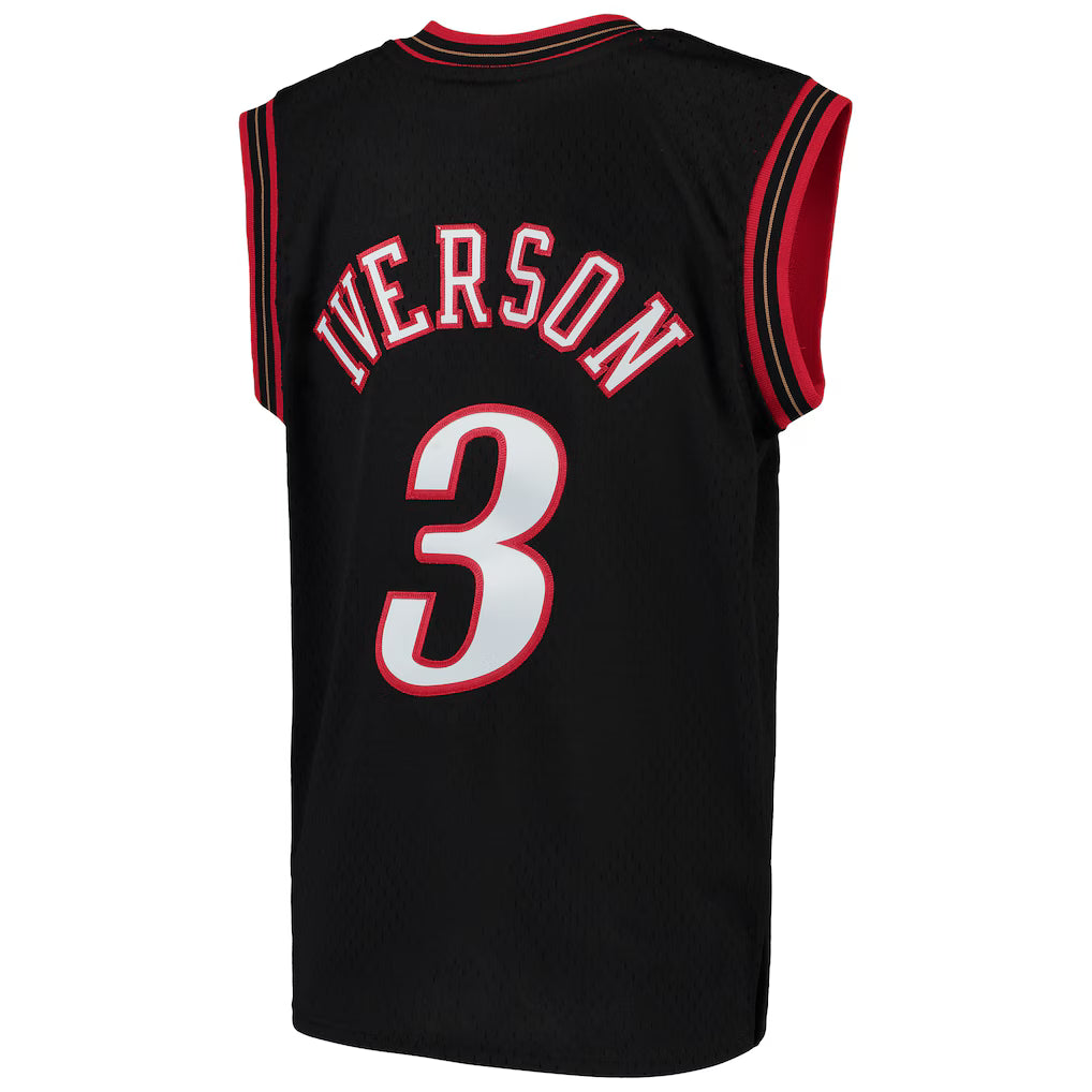 Mitchell and Ness NBA Philadelphia 76ers 2000-2001 Allen Iverson Swingman Jersey Black